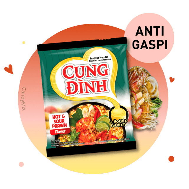 Cung Dinh Noodles Instantanées Hot & Sour Prawn  - Anti Gaspi (DDM dépassée)