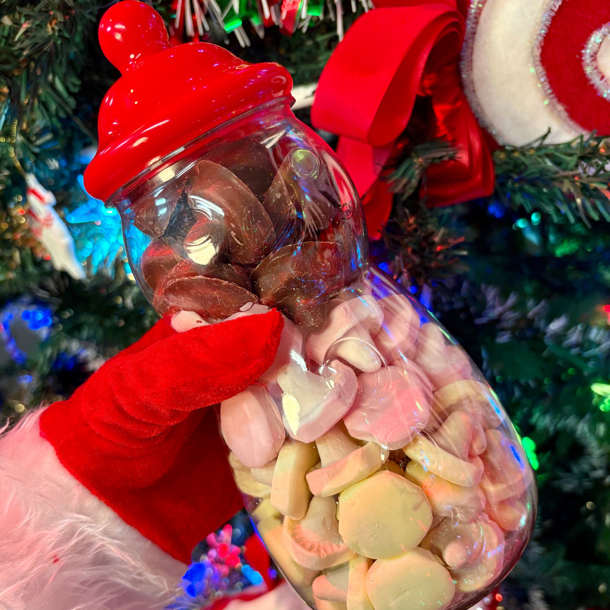 Bonbonnière Bonhomme de Neige Champignons Guimauves