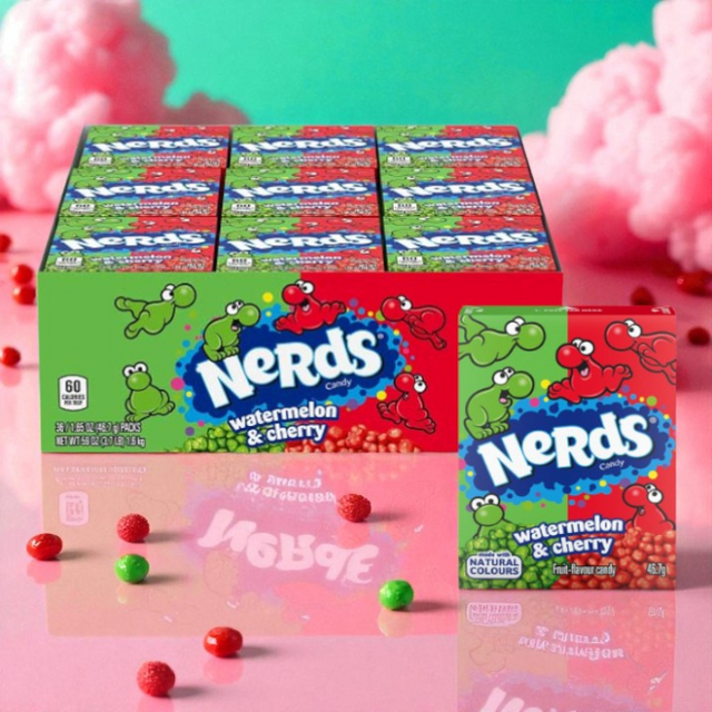 Nerds Pastèque - Cerise 36x46g - bonbons en vrac CandyMix