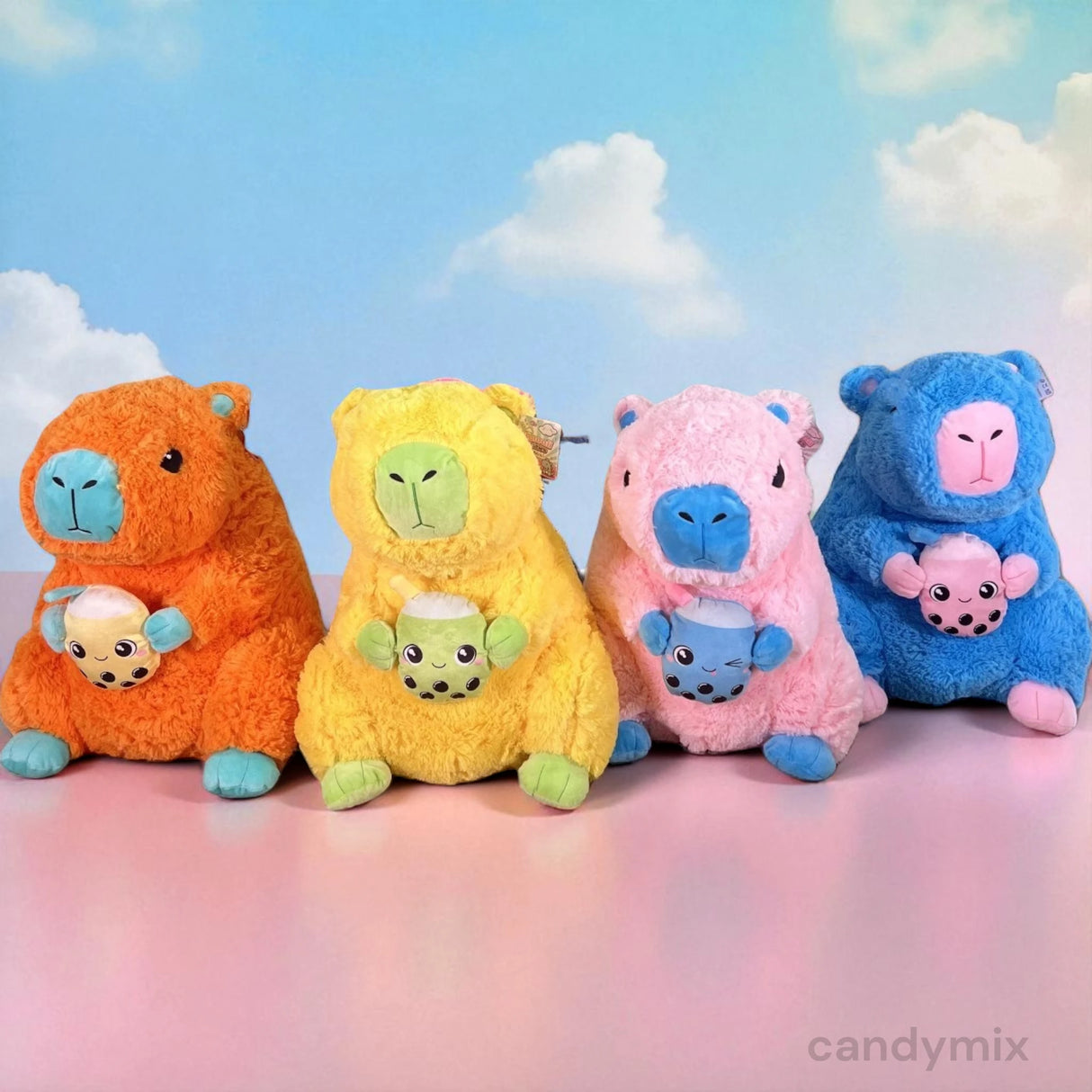 Peluche Géante Capybara Bubble Tea - 48cm