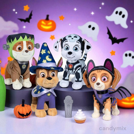 Peluches Halloween Personnages Pat Patrouille en costume
