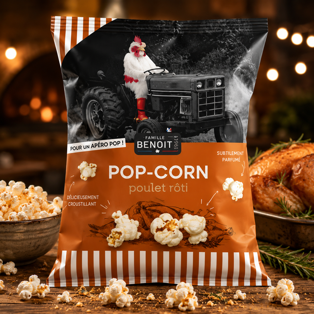 Image PopCorn Poulet rôti - Famille Benoit