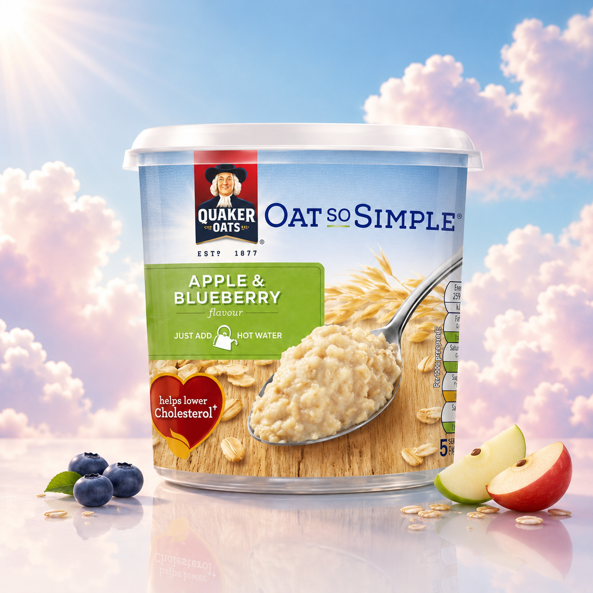 Quaker Oat So Simple Porridge Pot Apple & Blueberry 50 g