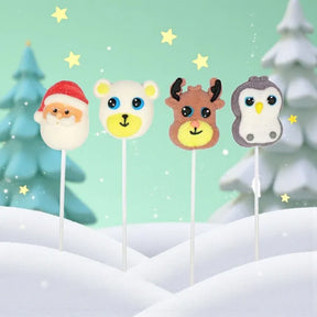 Weihnachts-Marshmallow-Lollipop