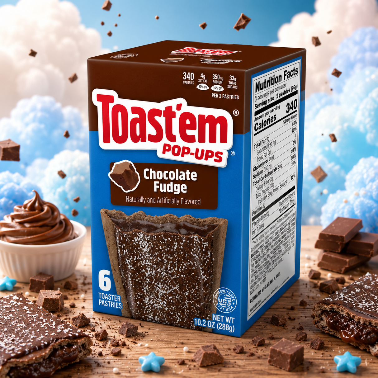 Toast'em Frosted Chocolate Fudge 288 g