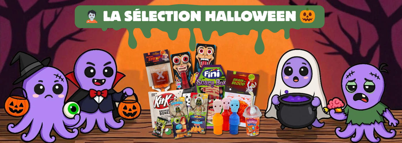 sélection de bonbons pour Halloween