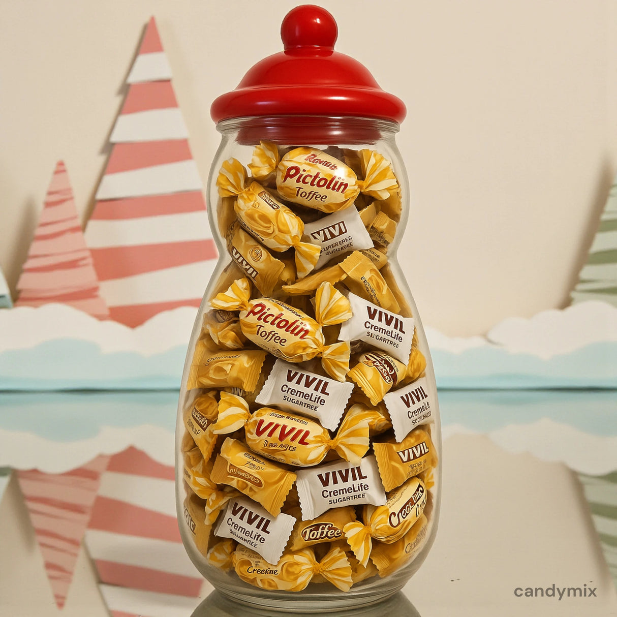 Bonbonnière Bonhomme de Neige Caramel Sans Sucre