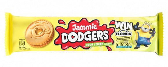 Burtons Jammie Dodgers Minions Sour Lemon 140 g - gourmandise américaine