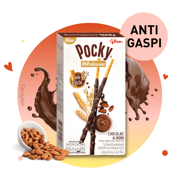 Pocky Wholesome Biscuit Sticks Chocolate Almond - Anti Gaspi (DDM dépassée)