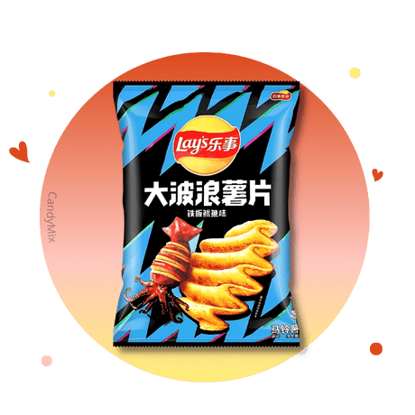 Lay's Big Wave Potato Chips Grilled Squid (Chine)