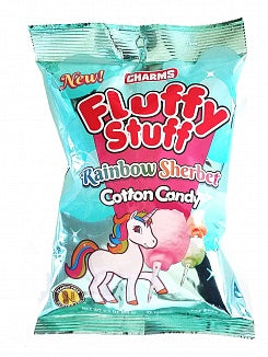 Charms Fluffy Stuff Cotton Candy Rainbow Sherbet 60 g - gourmandise américaine