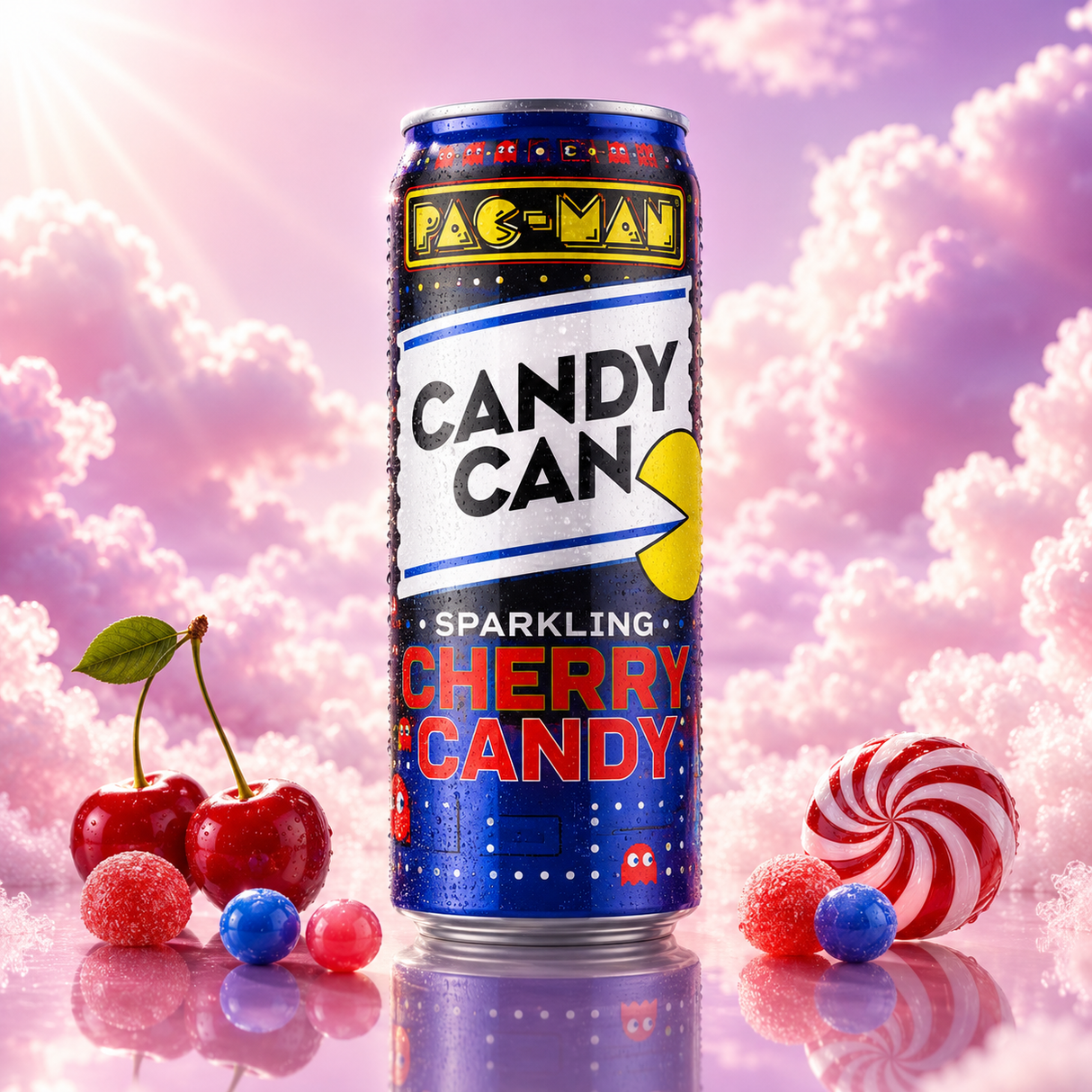 Candy Can Pac-Man Cherry Candy 330 ml