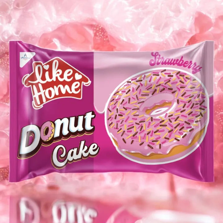 like home donut cake strawberry