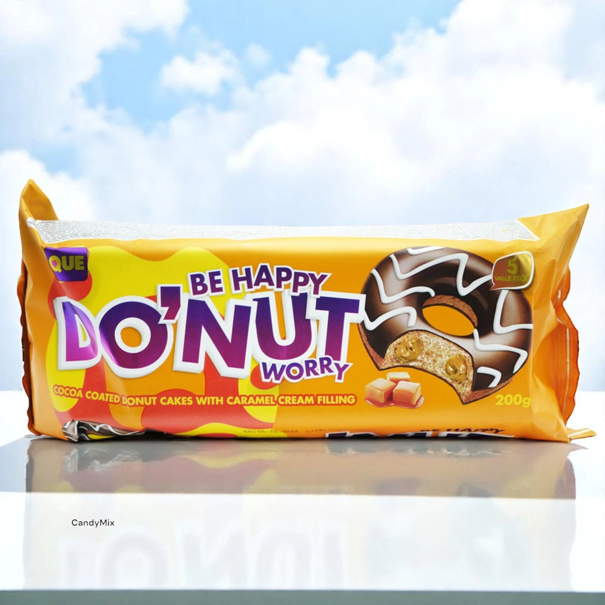 Sei glücklich Donut Karamell
