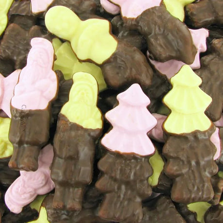 Guimauves Mi-Enrobées de Chocolat Lait Noël - Stel'choc