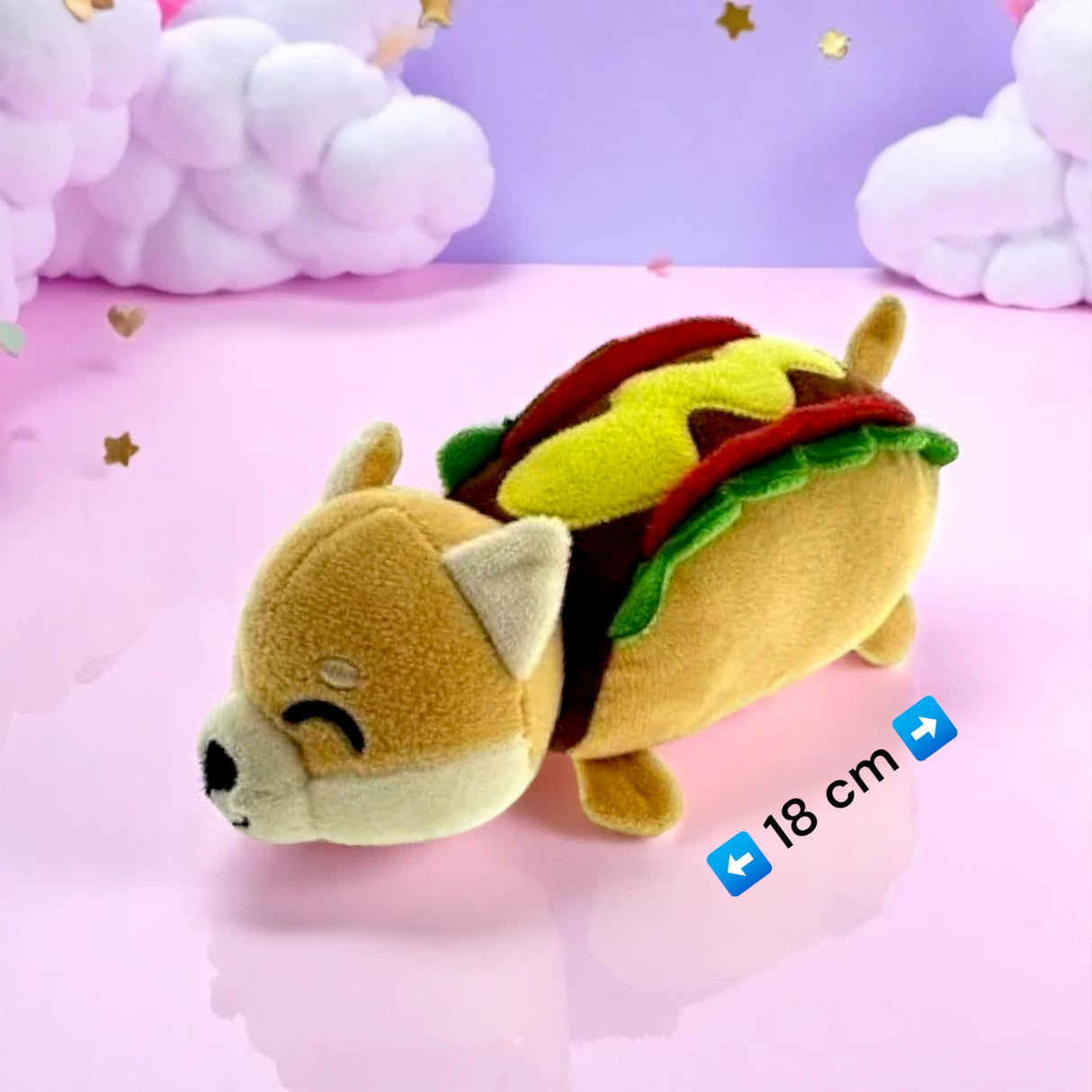 Peluche Hot Dog Kawaï 18cm