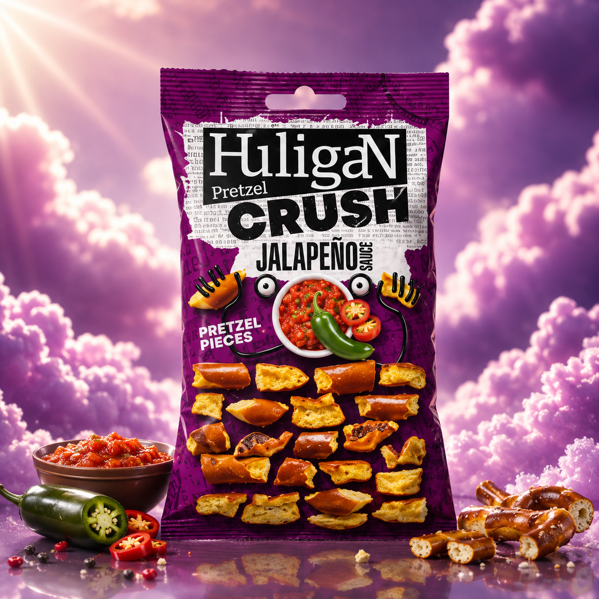 HuligaN Pretzel Crush Jalapeno 65 g