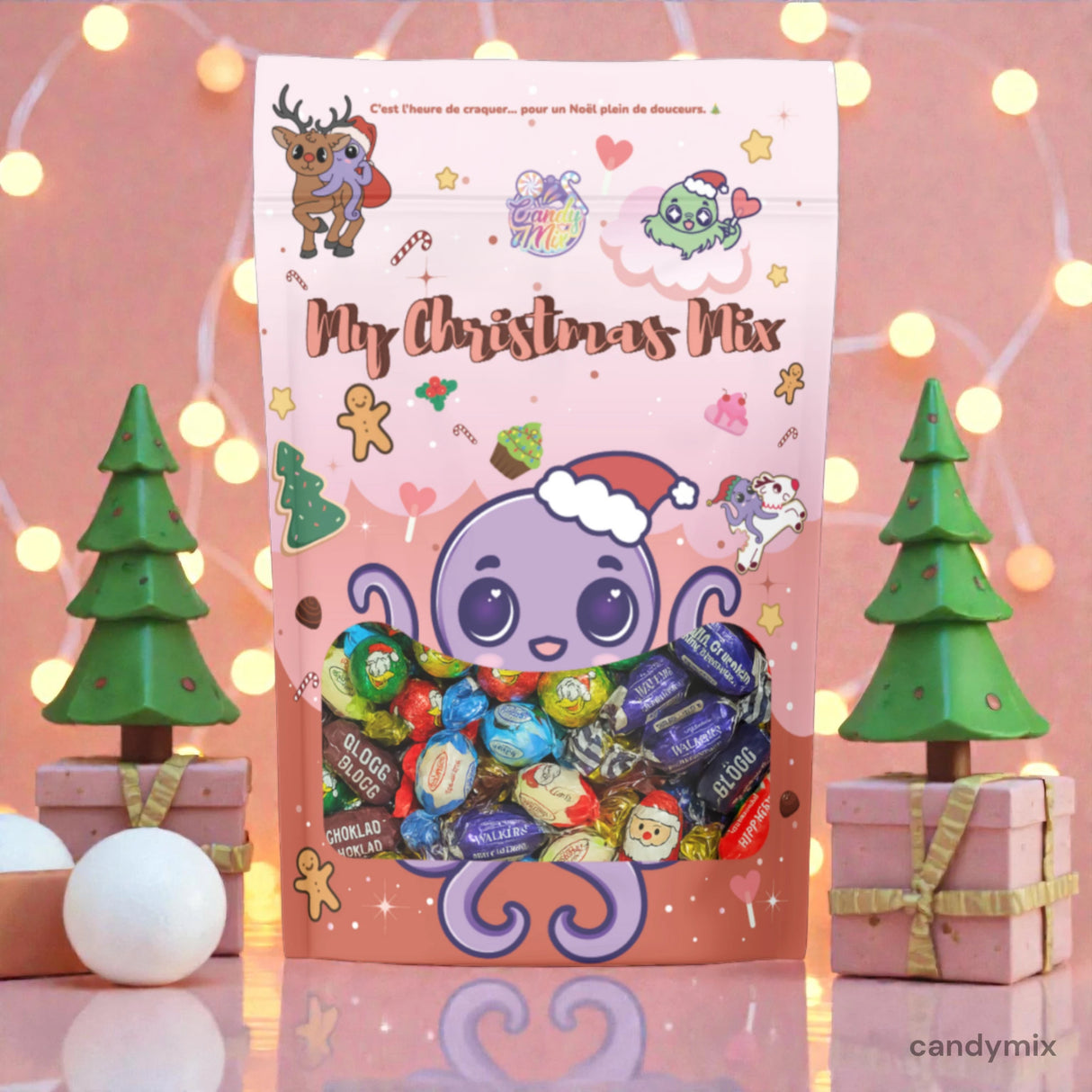 Mélange de Chocolats de Noël Emballés (500g)