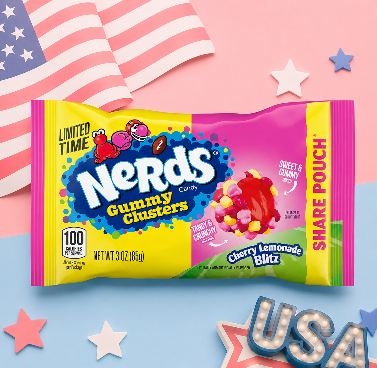 Nerds Gummy Clusters Cherry Lemonade Blitz 85 g