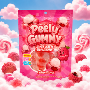 Peely gummy Lychee Shaped Fruit Gummies 