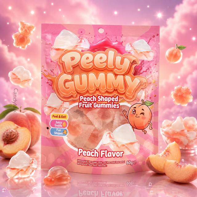 Peely gummy Peach Shaped