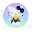 Peluche Hello Kitty Bleu 