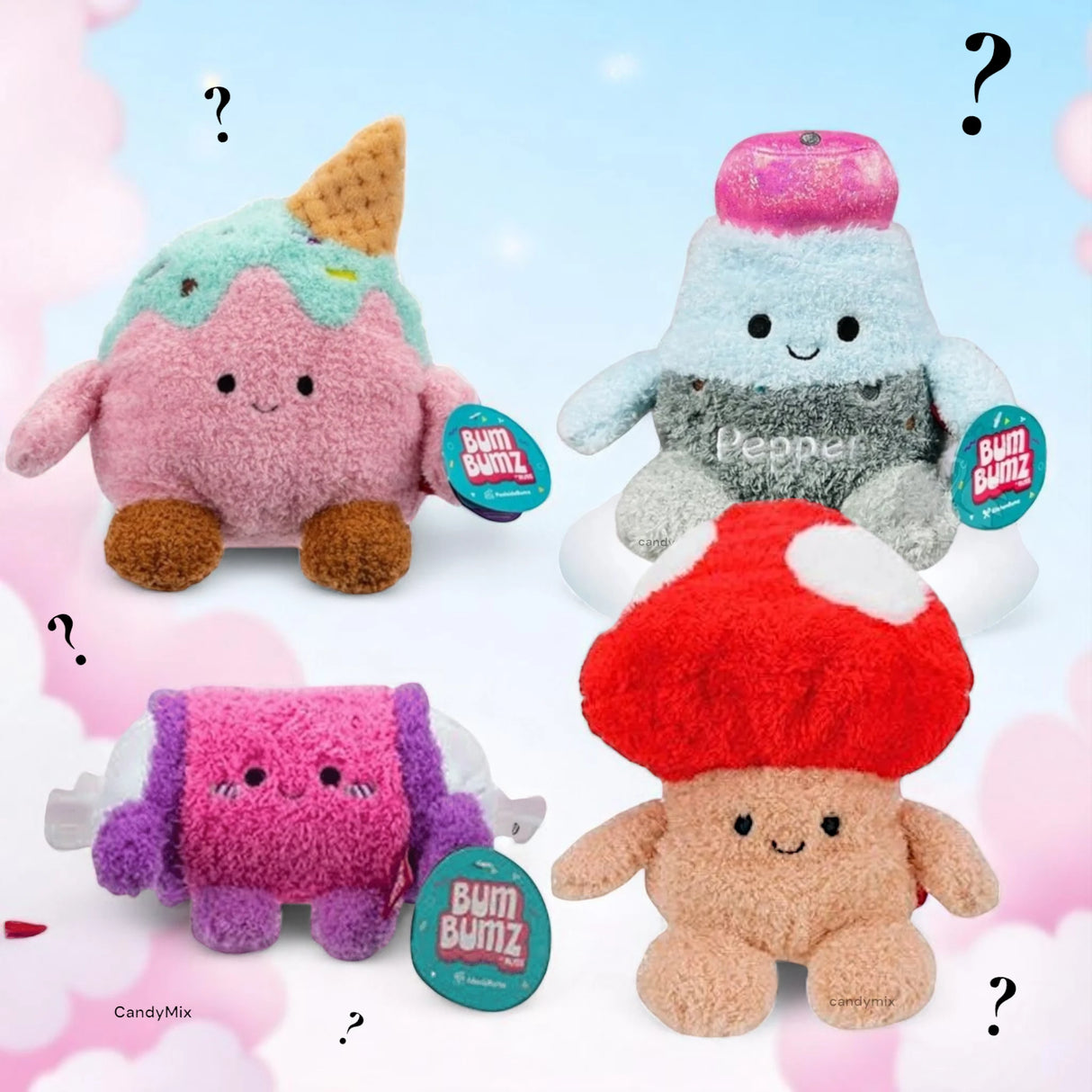 Sac 4 Peluches BumBumz - 100%Gagnant