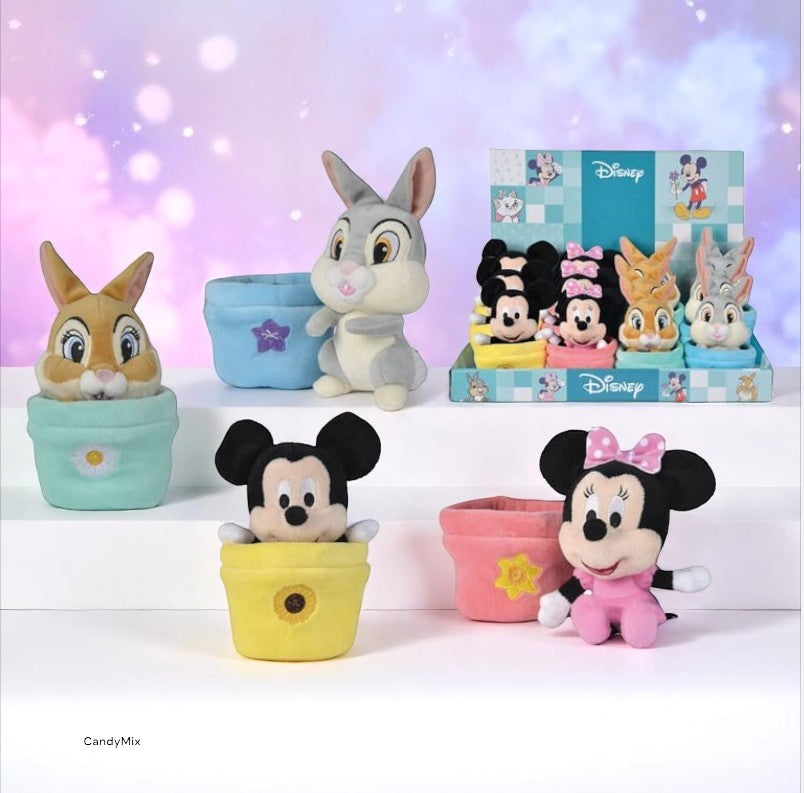 Peluche Personnage + Pot 16cm