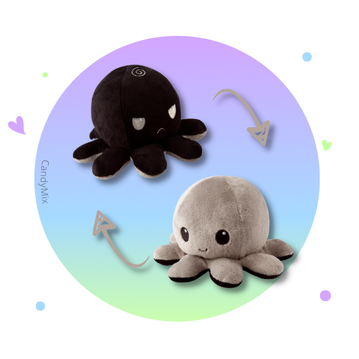 Candy Octopus Reversible - Black/Grey