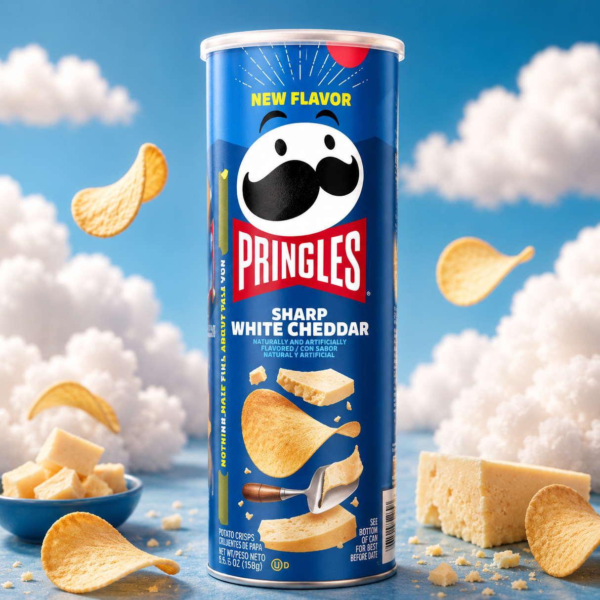 Pringles Sharp White Cheddar 158 g