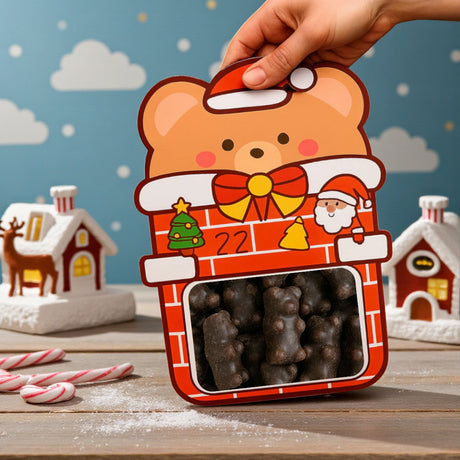 Sachet de Noël Oursons Guimauves Chocolat Noir (400g)