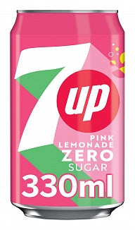 7Up Pink Lemonade Zero 330 ml - boisson américaine
