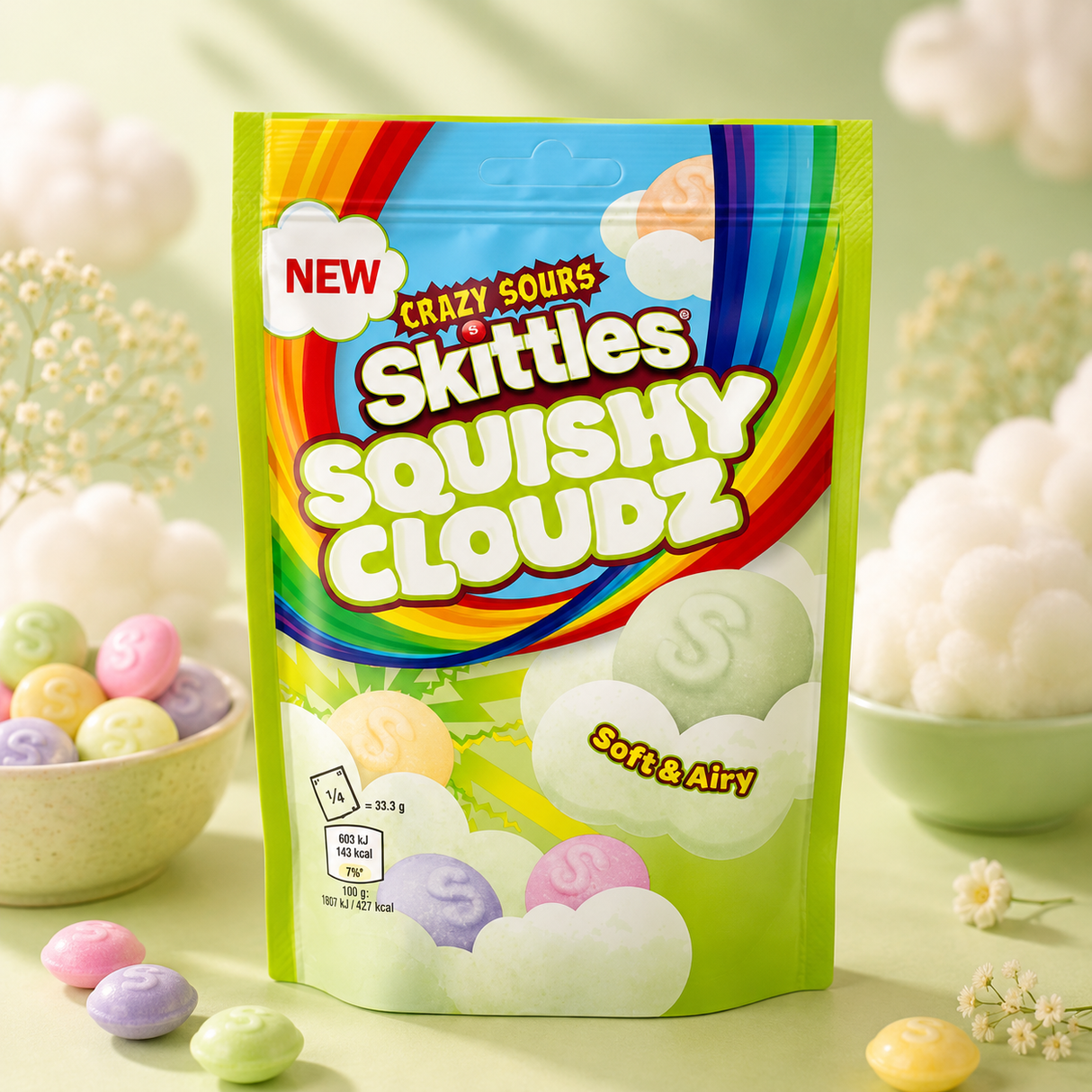 Skittles Squishy Cloudz Crazy Sours 94 g