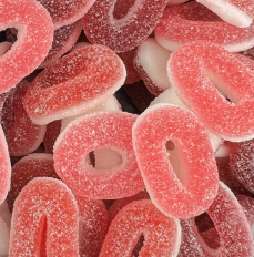 ✨ Mini anneaux fruits rouges (100g) - Trolli