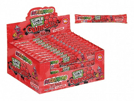 Zed Candy Screamers Super Sour Gumballs Strawberry 10 Ballp 54 g - bonbon américain