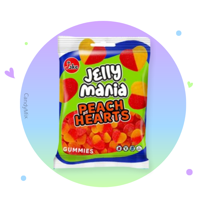Jake Jelly Mania Peach Hearts (Halal)
